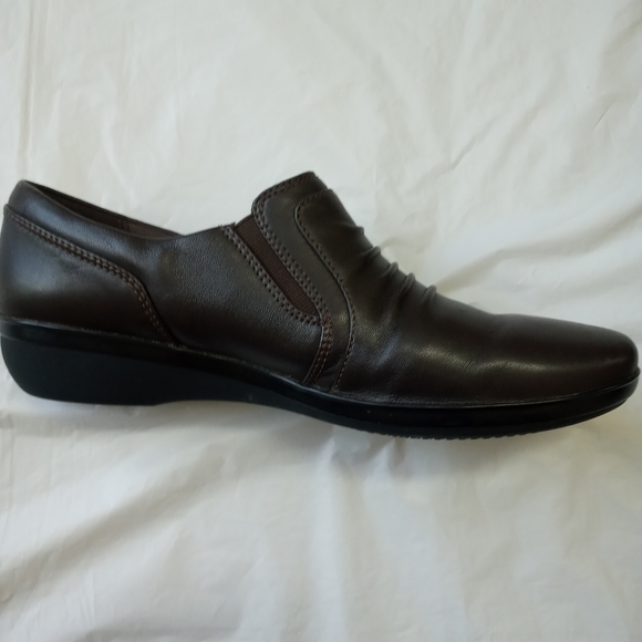 Clarks Collection Soft Cushion Brown Leather Comfy - Picture 6 of 11